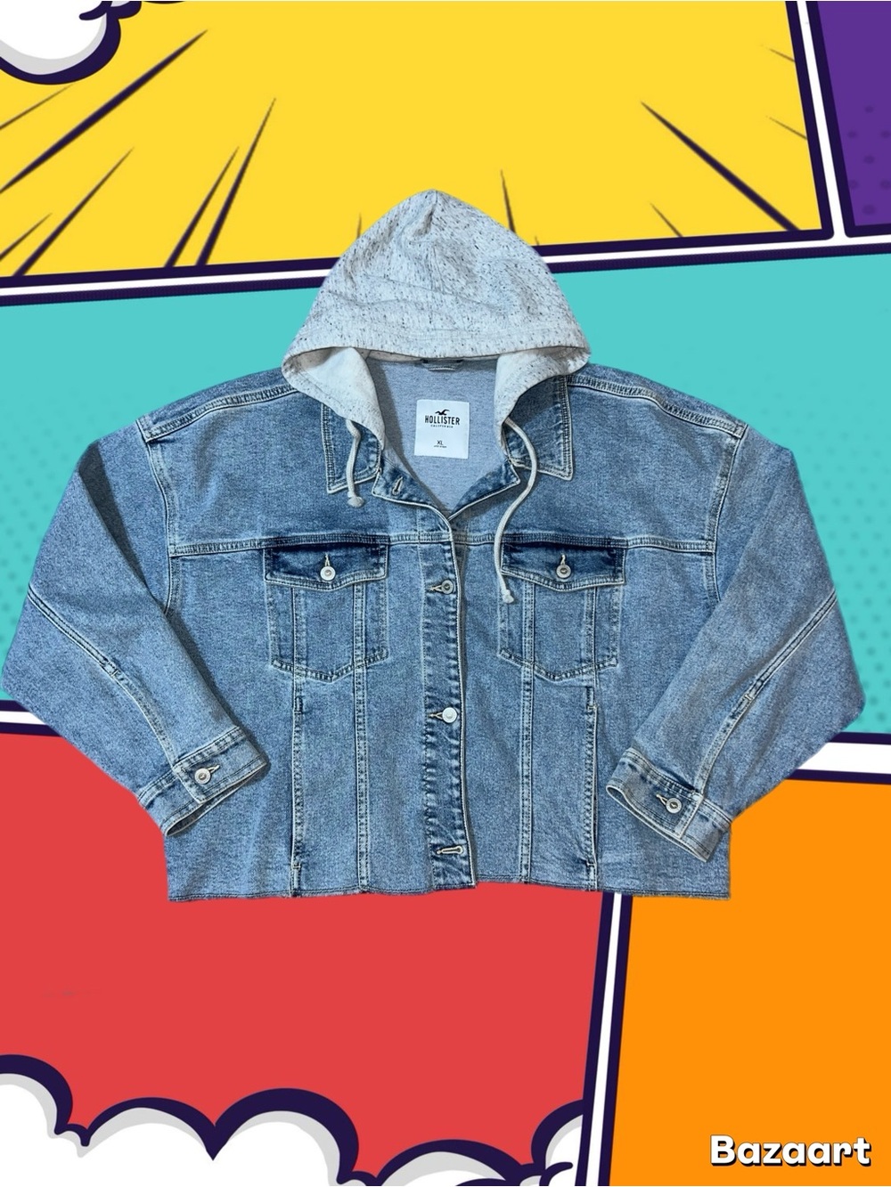 Hollister Cutoff Sweatshirt Jean Jacket